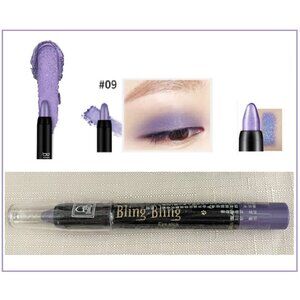 Bling Bling Eye Stick Purple Glitter Eyeshadow Pencil Long Lasting Waterproof